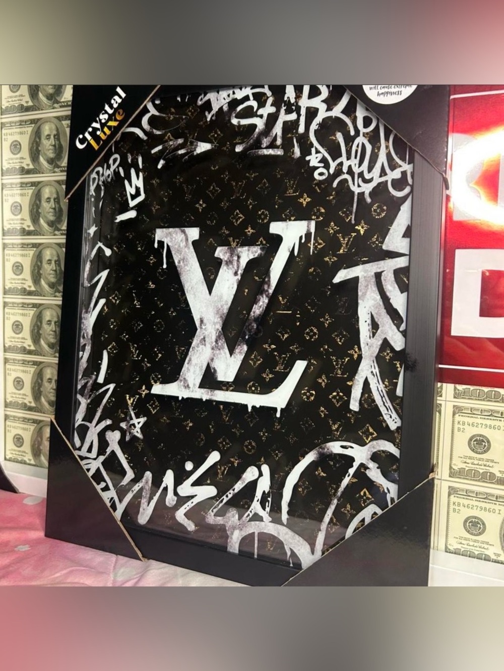 Black & White Monogram Graffiti Wall Art